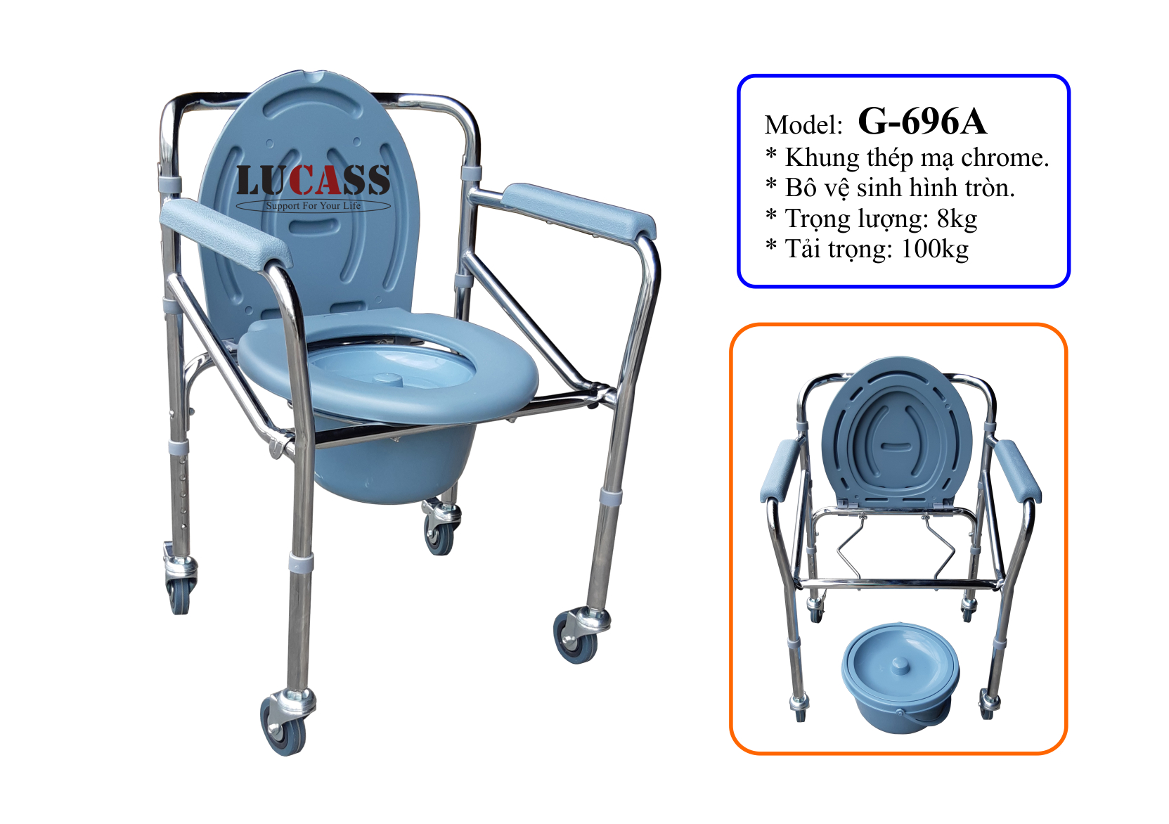 Ghế bô có bánh xe Lucass G 696