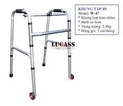 Khung tập đi nhôm bánh nhỏ Lucass W47