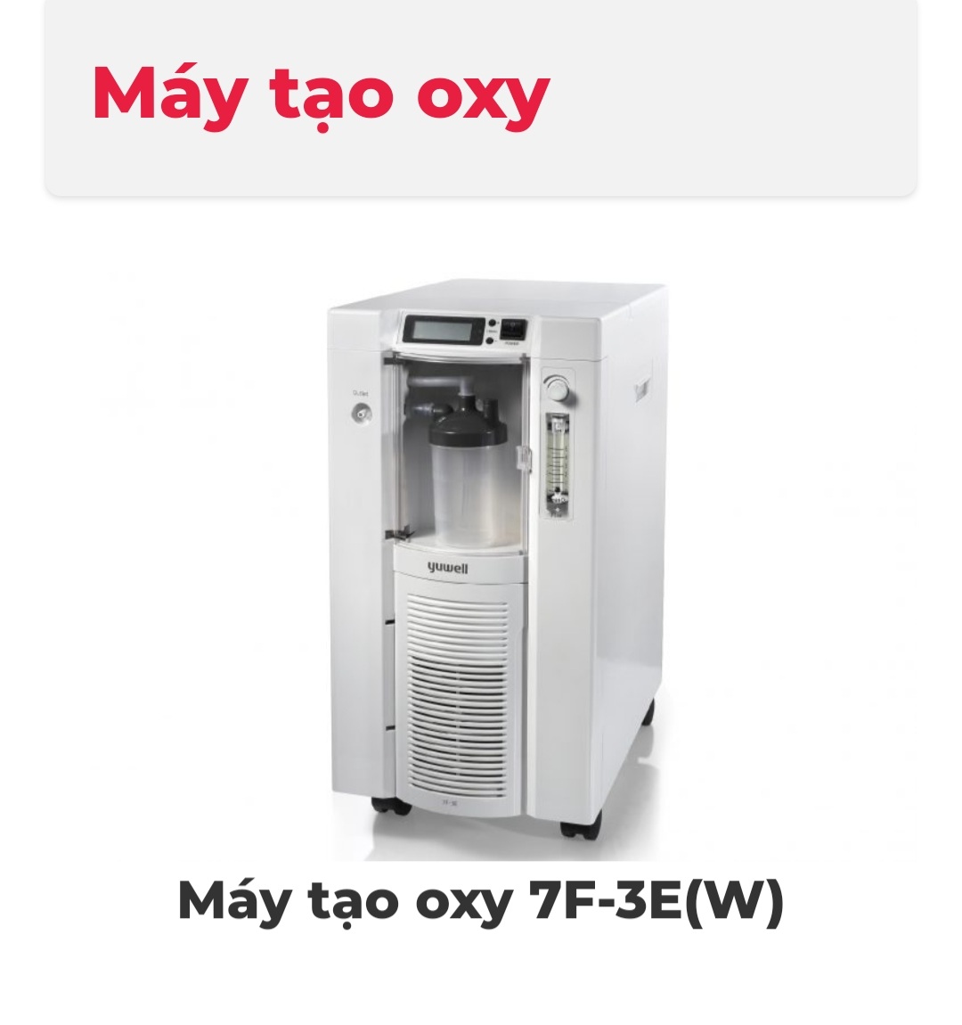 Máy tạo oxy Yuwell 7F-3EW